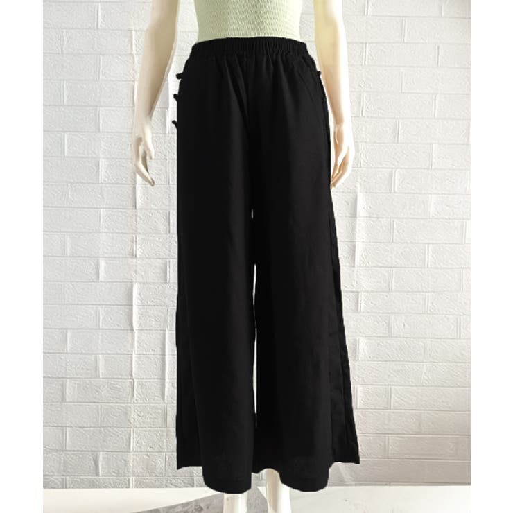 綿麻風ワイドパンツレディースリネンパンツ | SUNSHINE CLOSET | 詳細画像10 