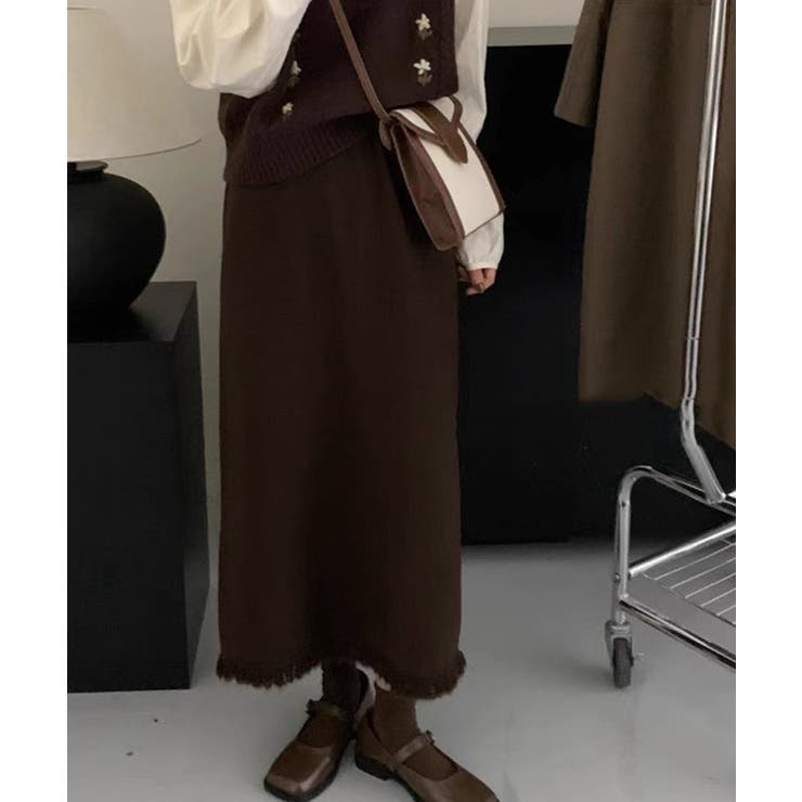 ロングスカート 裾フリンジニットスカート | SUNSHINE CLOSET | 詳細画像11 