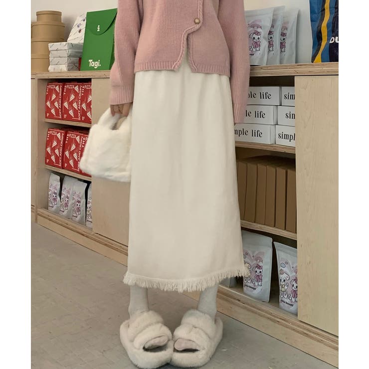 ロングスカート 裾フリンジニットスカート | SUNSHINE CLOSET | 詳細画像4 