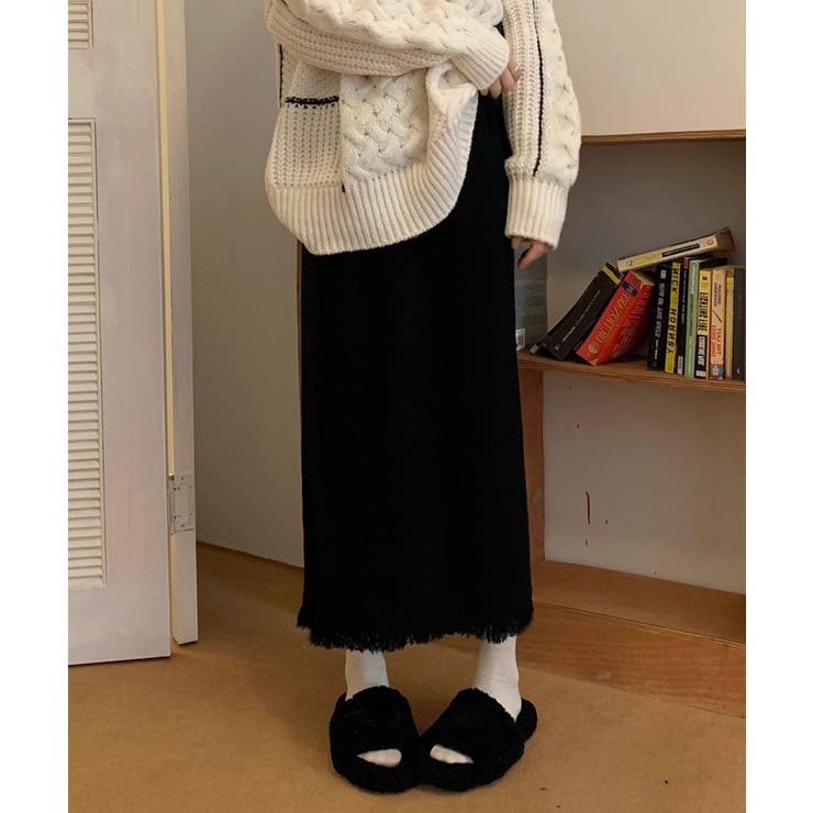 ロングスカート 裾フリンジニットスカート | SUNSHINE CLOSET | 詳細画像6 