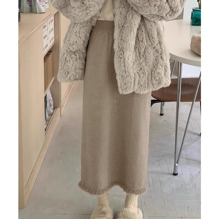 ロングスカート 裾フリンジニットスカート | SUNSHINE CLOSET | 詳細画像8 