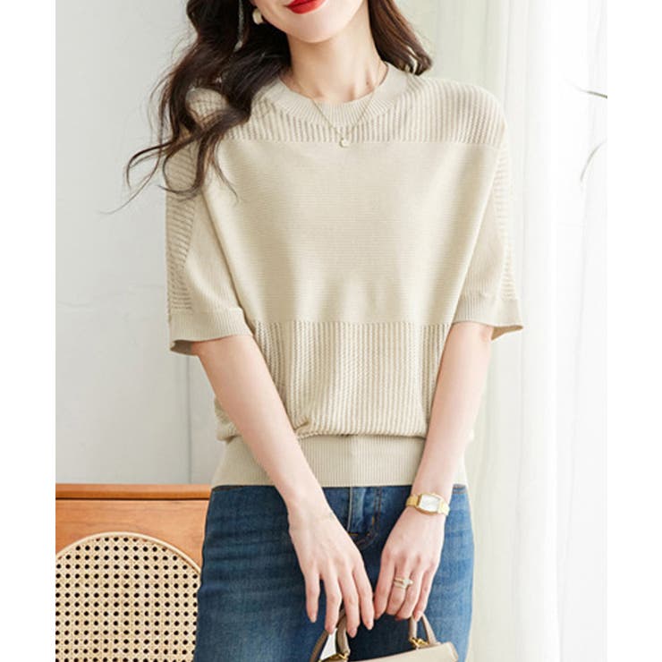 ニットトップス きれいめ 体型カバー大人 | SUNSHINE CLOSET | 詳細画像2 