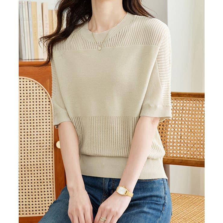 ニットトップス きれいめ 体型カバー大人 | SUNSHINE CLOSET | 詳細画像4 