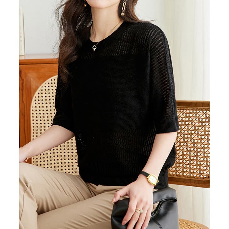 ニットトップス きれいめ 体型カバー大人 | SUNSHINE CLOSET | 詳細画像6 