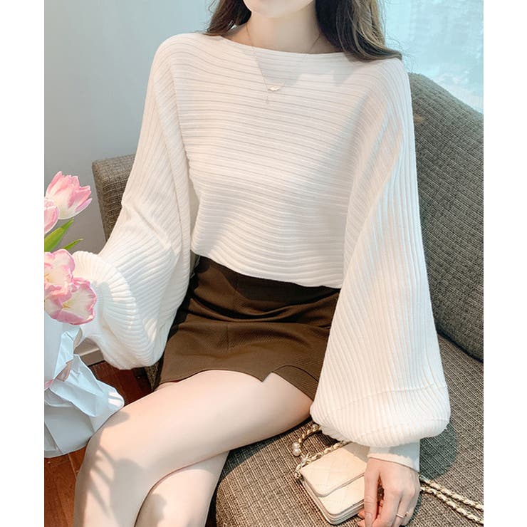 ドルマンニット リブニットトップス 秋冬 | SUNSHINE CLOSET | 詳細画像6 