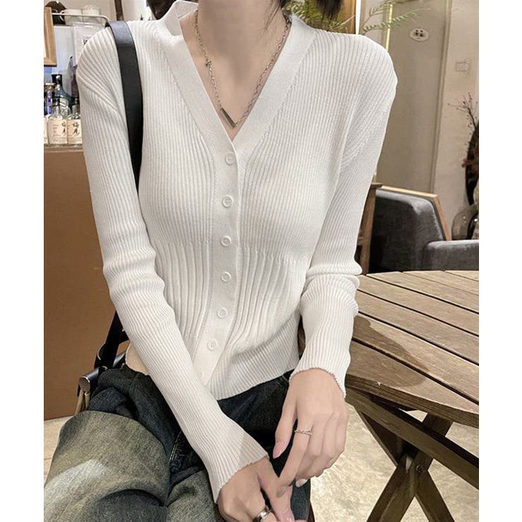 カーディガン vネック レディース韓国風 | SUNSHINE CLOSET | 詳細画像2 