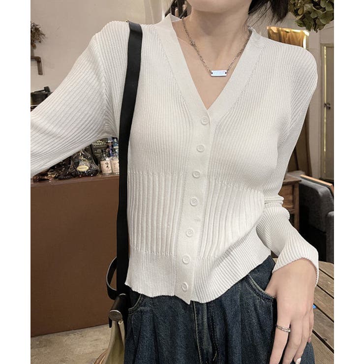 カーディガン vネック レディース韓国風 | SUNSHINE CLOSET | 詳細画像3 