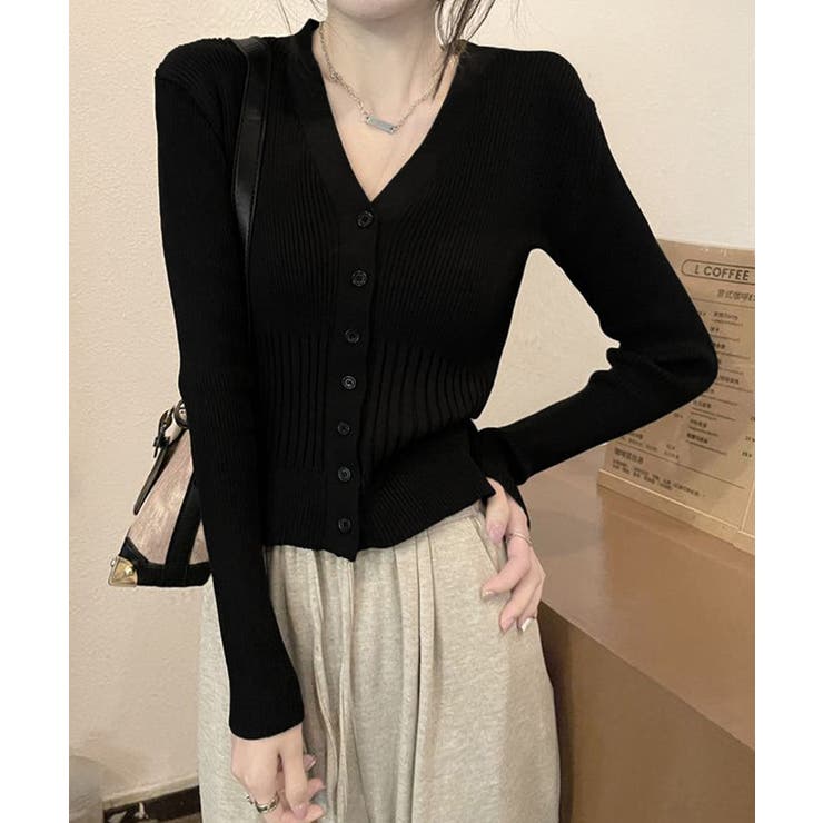 カーディガン vネック レディース韓国風 | SUNSHINE CLOSET | 詳細画像4 