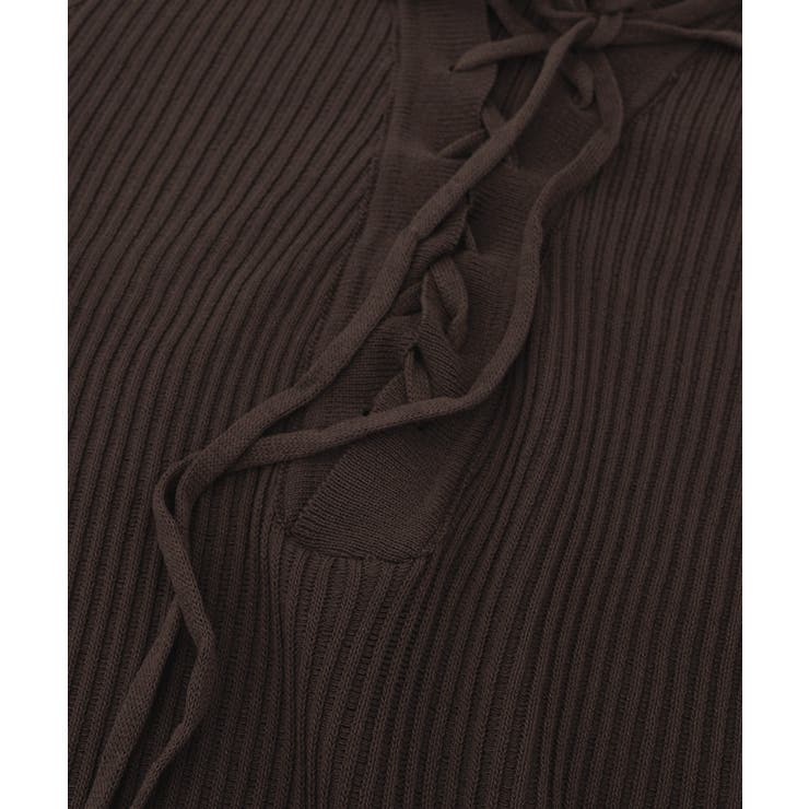 Vネックレースアップ 薄手長袖 トップス | SUNSHINE CLOSET | 詳細画像14