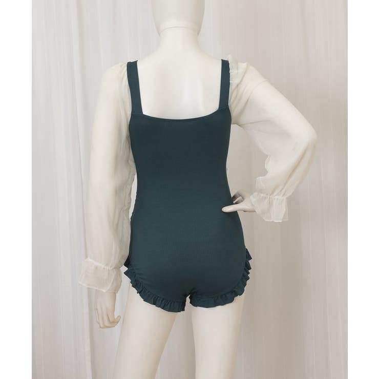 ワンピース水着 シースルー袖 体型カバー | SUNSHINE CLOSET | 詳細画像9 