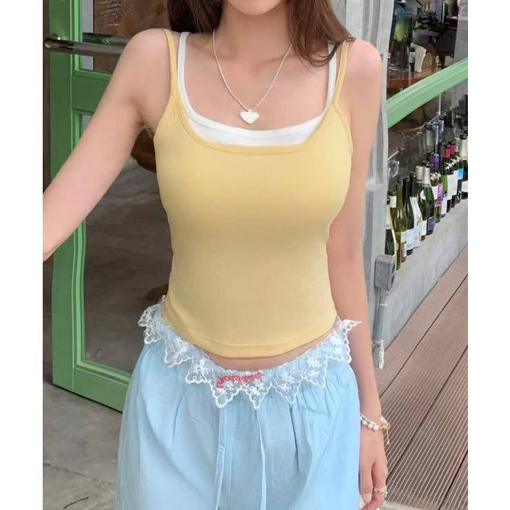 カップ付きキャミソール ブラトップ韓国風 | SUNSHINE CLOSET | 詳細画像4 