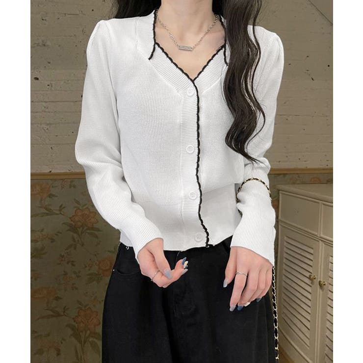 ニットトップス レディース Vネック長袖 | SUNSHINE CLOSET | 詳細画像1 