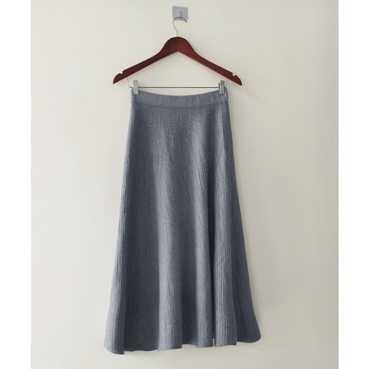 フレアニットスカート 着やせ 無地 秋冬 | SUNSHINE CLOSET | 詳細画像14 