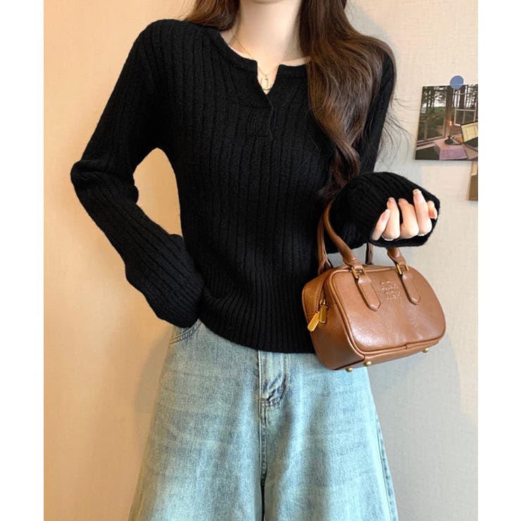 リブニット トップス きれいめ 長袖 | SUNSHINE CLOSET | 詳細画像4 