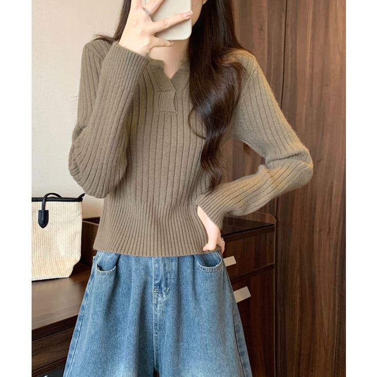 リブニット トップス きれいめ 長袖 | SUNSHINE CLOSET | 詳細画像7 