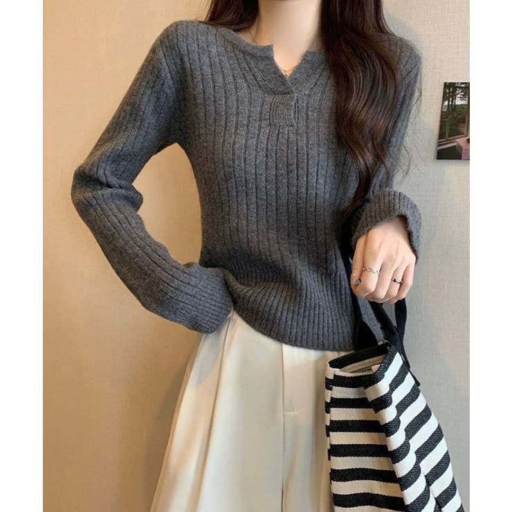 リブニット トップス きれいめ 長袖 | SUNSHINE CLOSET | 詳細画像8 