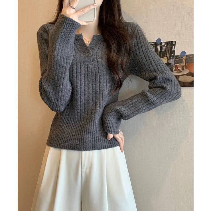 リブニット トップス きれいめ 長袖 | SUNSHINE CLOSET | 詳細画像9 
