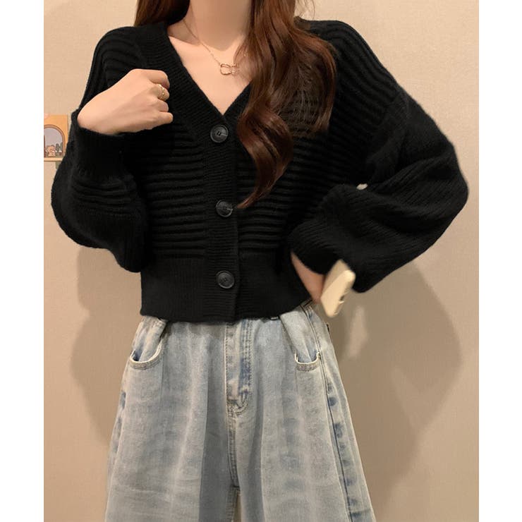 ニットカーディガン ショート丈 韓国風 | SUNSHINE CLOSET | 詳細画像4 