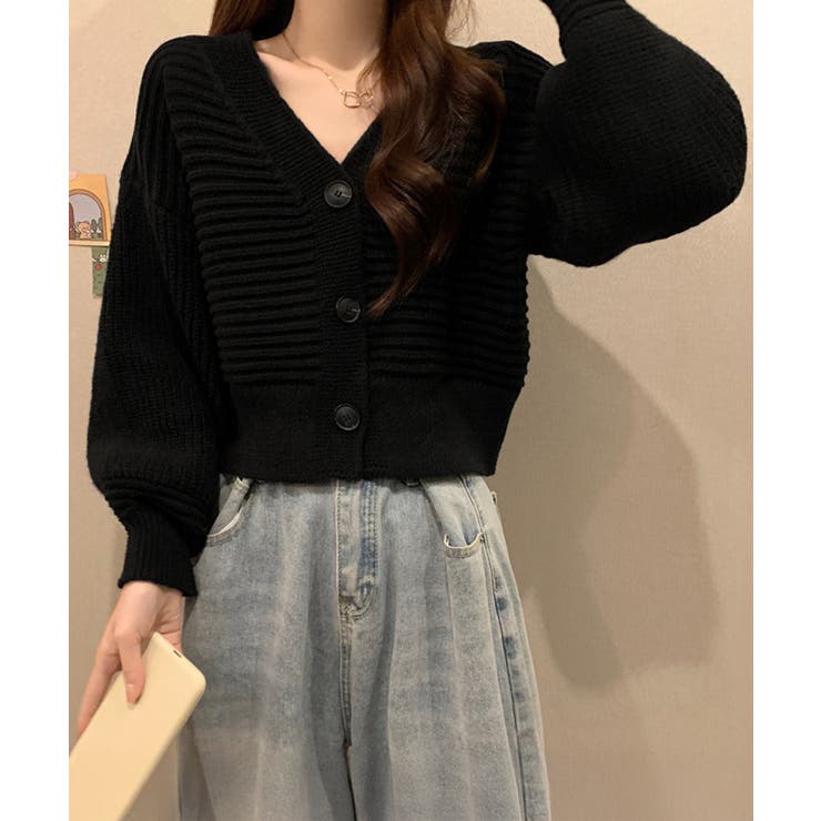 ニットカーディガン ショート丈 韓国風 | SUNSHINE CLOSET | 詳細画像5 