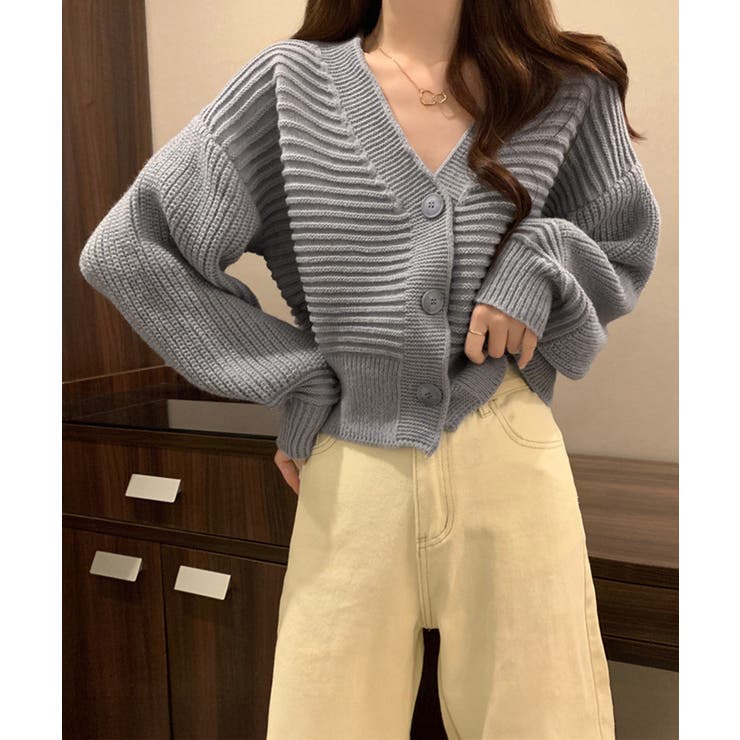 ニットカーディガン ショート丈 韓国風 | SUNSHINE CLOSET | 詳細画像9 