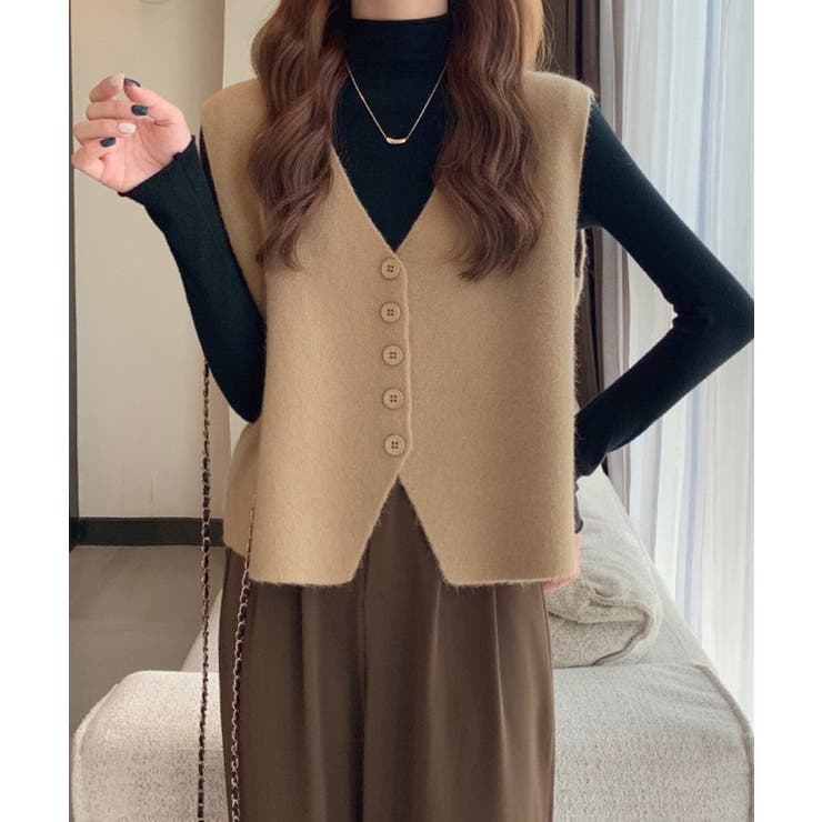 ニットベスト ニットジレ 重ね着 秋冬服 | SUNSHINE CLOSET | 詳細画像1 