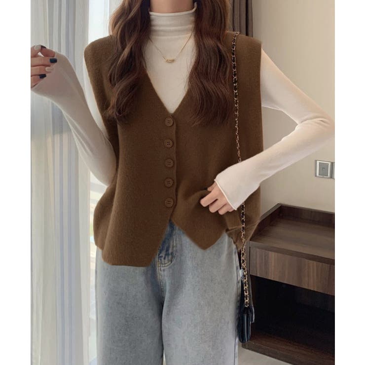 ニットベスト ニットジレ 重ね着 秋冬服 | SUNSHINE CLOSET | 詳細画像4 