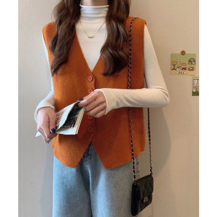 ニットベスト ニットジレ 重ね着 秋冬服 | SUNSHINE CLOSET | 詳細画像6 