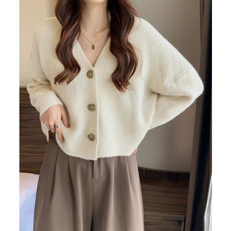 ニットカーディガン Vネック 長袖秋冬服 | SUNSHINE CLOSET | 詳細画像1 