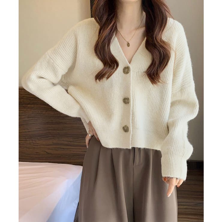 ニットカーディガン Vネック 長袖秋冬服 | SUNSHINE CLOSET | 詳細画像3 