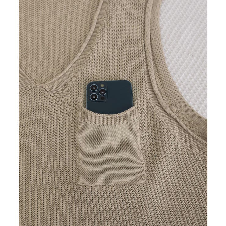 ポケット付きニットジレ ノースリーブ ニットトップス | SUNSHINE CLOSET | 詳細画像17 