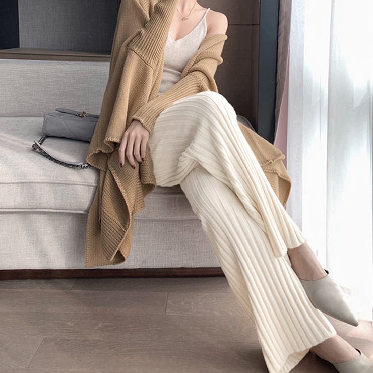 アイボリー | リブ ニットパンツ パンツ | SUNSHINE CLOSET