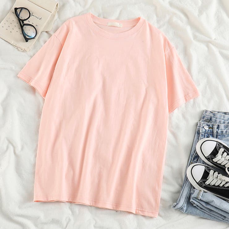 薄ピンク | カラーTシャツ レディース 無地tシャツ | SUNSHINE CLOSET
