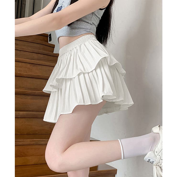 ロープリーツティアードミニスカート SNIDEL（スナイデル）の「プリーツティアードミニスカート