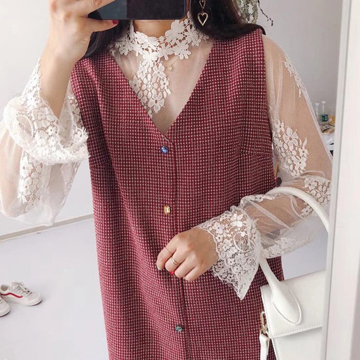 シースルーブラウス 花柄総レーストップス | SUNSHINE CLOSET | 詳細画像18 