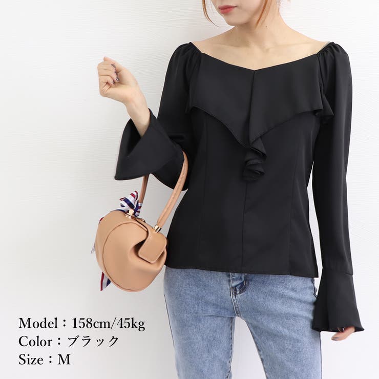 韓国ファッション 長袖ブラウス フリル襟 | SUNSHINE CLOSET | 詳細画像12 