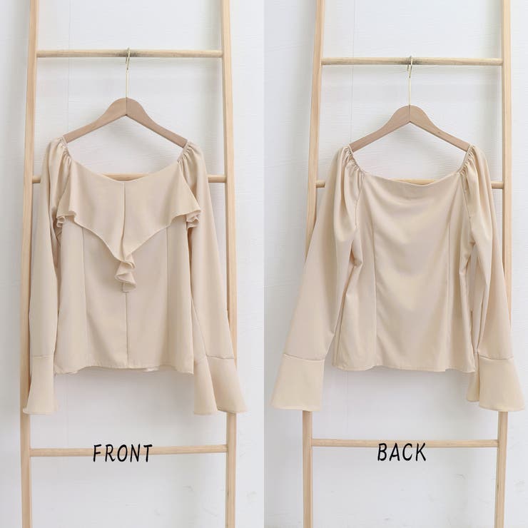 韓国ファッション 長袖ブラウス フリル襟 | SUNSHINE CLOSET | 詳細画像3 