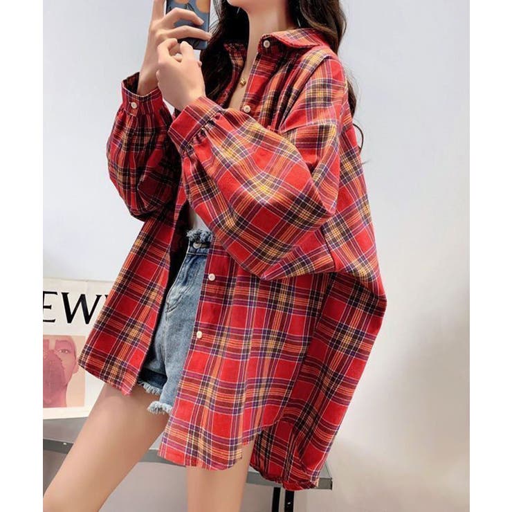 オーバーサイズ チェックシャツレディース | SUNSHINE CLOSET | 詳細画像1 