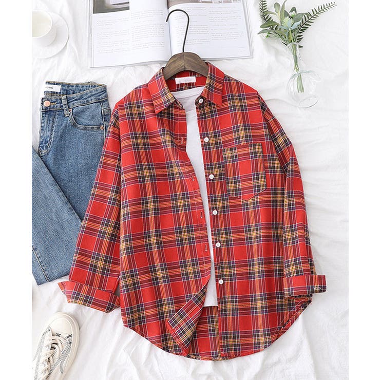 オーバーサイズ チェックシャツレディース | SUNSHINE CLOSET | 詳細画像18 