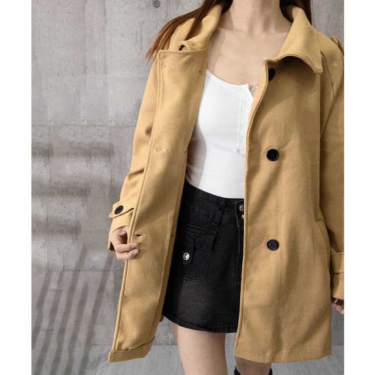 ダブルブレストトレンチコートミディアム丈 | SUNSHINE CLOSET | 詳細画像17 