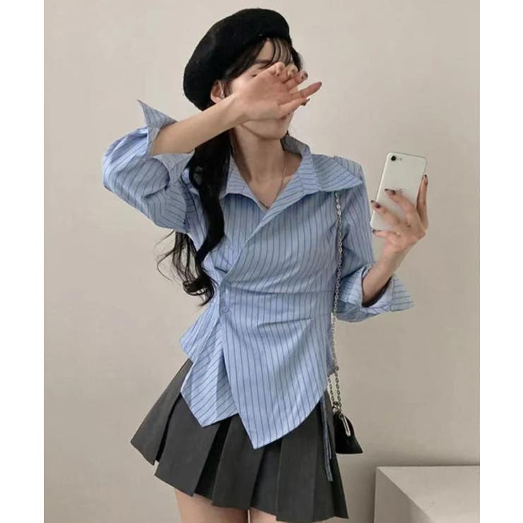 長袖ラップブラウス カシュクール春服秋服 | SUNSHINE CLOSET | 詳細画像11 