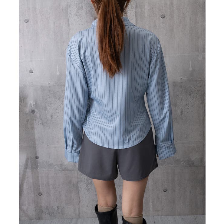 長袖ラップブラウス カシュクール春服秋服 | SUNSHINE CLOSET | 詳細画像18 