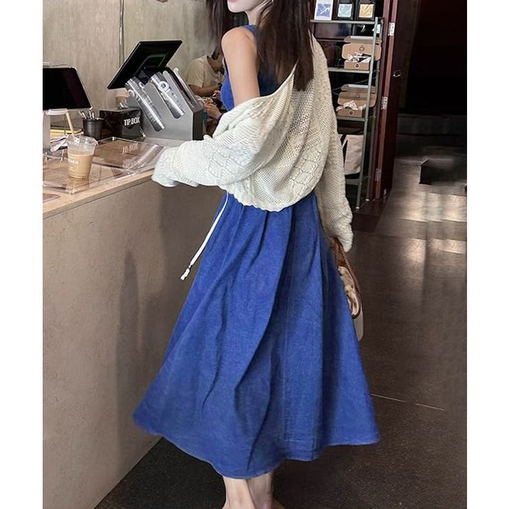 低身長フレアワンピース袖なし aラインワンピースレディースきれいめ ミモレ丈ワン… | SUNSHINE CLOSET | 詳細画像10 