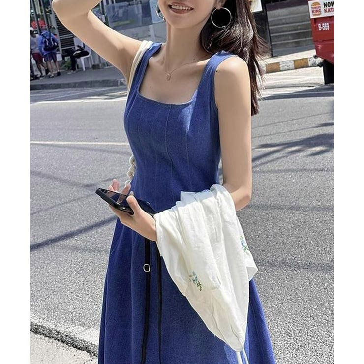 低身長フレアワンピース袖なし aラインワンピースレディースきれいめ ミモレ丈ワン… | SUNSHINE CLOSET | 詳細画像11 