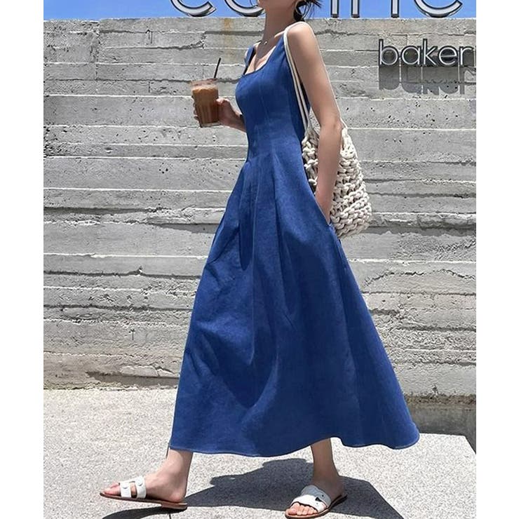 低身長フレアワンピース袖なし aラインワンピースレディースきれいめ ミモレ丈ワン… | SUNSHINE CLOSET | 詳細画像13 