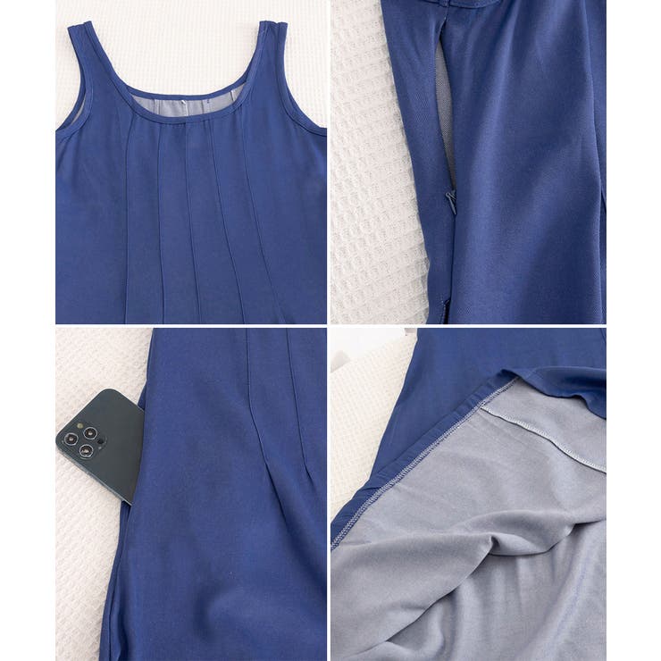 低身長フレアワンピース袖なし aラインワンピースレディースきれいめ ミモレ丈ワン… | SUNSHINE CLOSET | 詳細画像21 