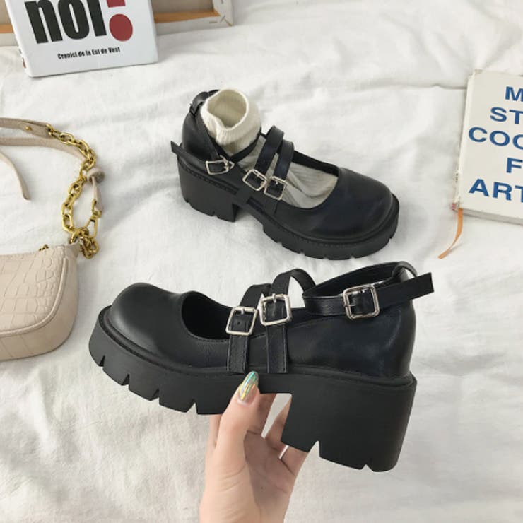 ローファー 黒 おでこ靴[品番：AGCW0002437]｜SUNSHINE CLOSET