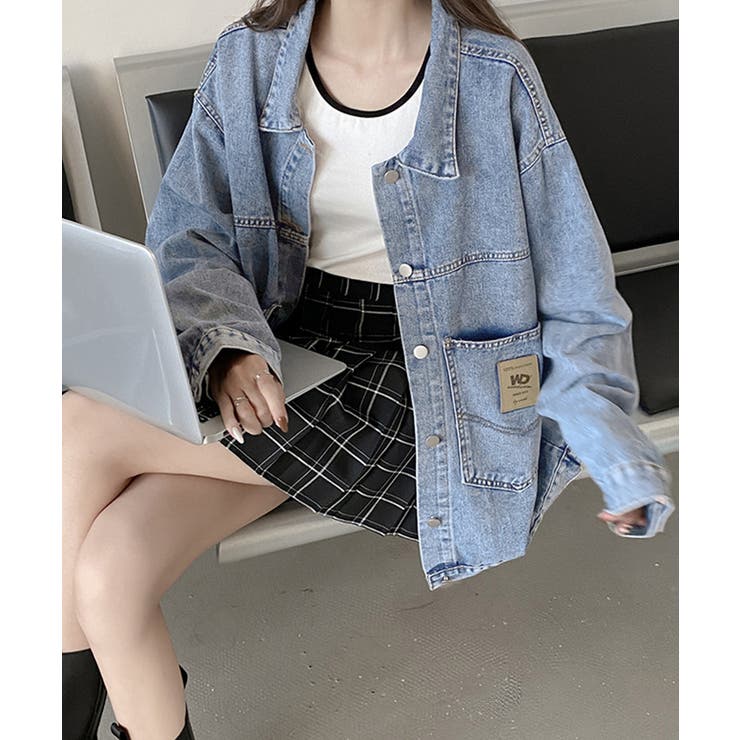 デニムジャケット レディースGジャン韓国 | SUNSHINE CLOSET | 詳細画像14 