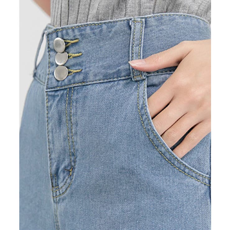 裾フリンジ9分丈デニムパンツハイウエスト | SUNSHINE CLOSET | 詳細画像15 