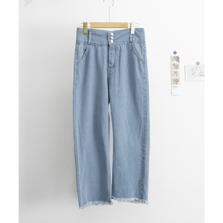 裾フリンジ9分丈デニムパンツハイウエスト | SUNSHINE CLOSET | 詳細画像21 