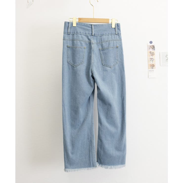 裾フリンジ9分丈デニムパンツハイウエスト | SUNSHINE CLOSET | 詳細画像22 